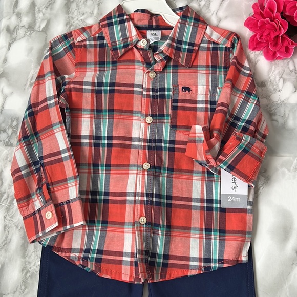 Chaps & Carterās - Long-sleeved Shirts & Pants Sets - Picture 6 of 11